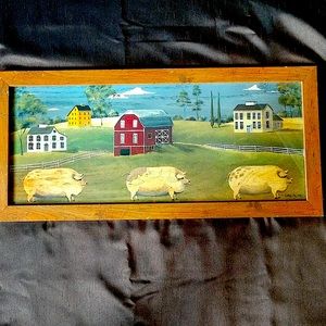 Chris Palmer's Pig Art print Limited Edition 26" x 12" Country/Farmhouse